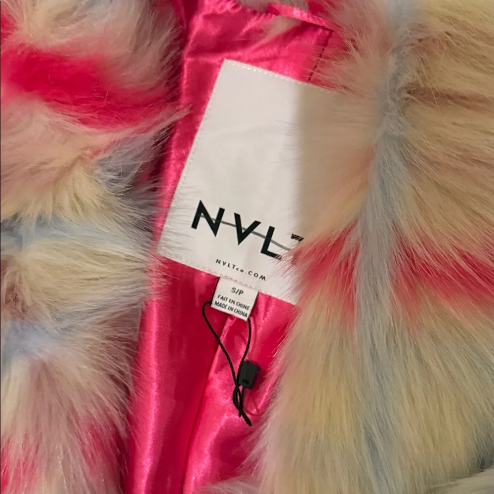 NVLT Faux Fur Long Coat Anthropologie